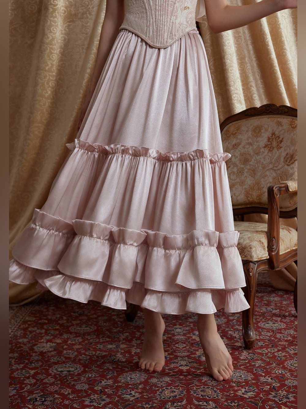Lacemade Light Pink Princess Cynthia Skirt. Size XS.